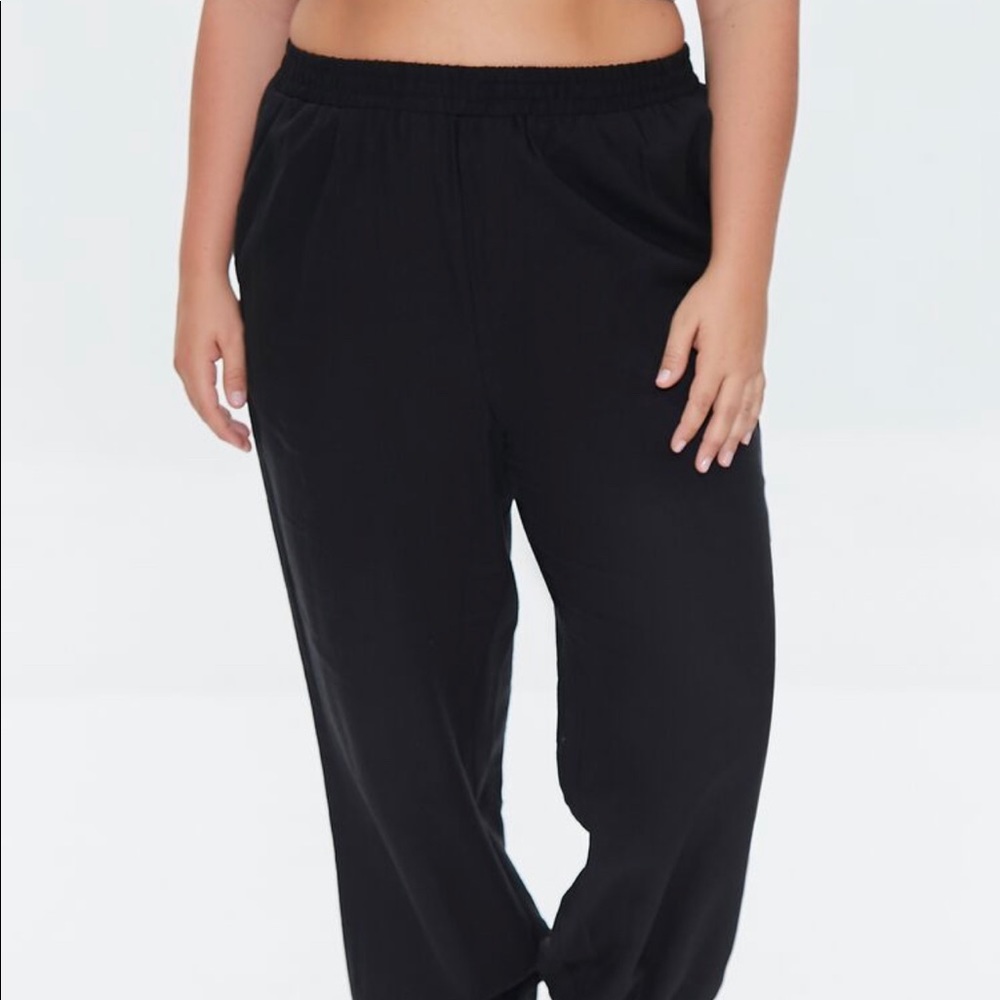 Forever 21 plus size linen blend joggers